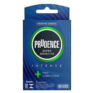Preservativo Super Sensitive Intense com 3 unidades Prudence