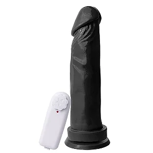 Mon Plaisir Prótese Maciça Realística com Ventosa e Vibrador Externo21,5 X 5cm Soulsex