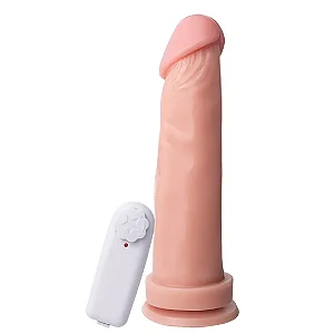 Mon Plaisir Prótese Maciça Realística com Ventosa e Vibrador Externo21,5 X 5cm Soulsex