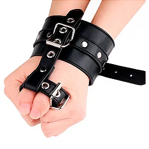 ALGEMAS PARA PULSOS E DEDOS ME AME COM REGULAGEM EM COURO SINTÉTICO ME AME
