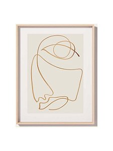 Quadro Amelia Dourado M em MDF