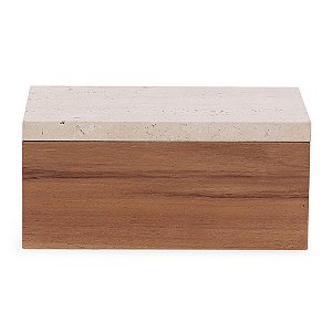 CAIXA EM MADEIRA E MARMORE