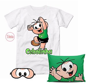 One piece kit camiseta, almofada e máscara de dormir - Tônia Personalizados