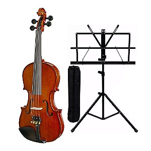 Kit Violino Eagle 4/4 VE 144 Estante Para Partitura e Case