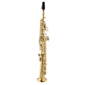 Saxofone Soprano Reto Schieffer Bb Sib Laqueado Completo