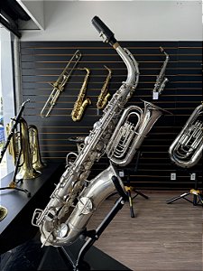 Sax Alto King - banhado a prata - Vintage (SEMINOVO) #74671