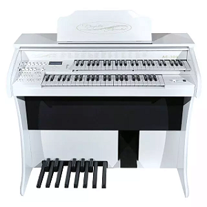 Orgão Eletrônico Digital Acordes modelo AC-300 Infinity Branco Brilho