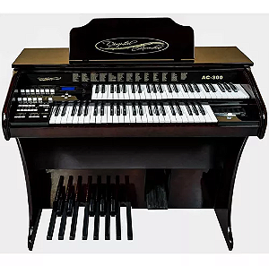 Orgão Eletrônico Digital Acordes modelo AC-300 Infinity Imbuia Brilho