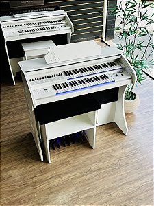 Órgão Eletrônico Rohnes Liz Plus Branco Fosco - Custom By Querouminstrumento
