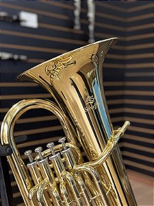 Euphonium Schieffer c/ 4 Pistos lineares em Si bemol - Corpo Laqueado #SCHE-13.4/280P4a