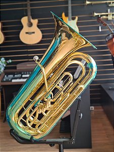 TUBA HS MUSICAL R752 4/4 SIb C/ 4 PISTOS (NOVA) PARCELAMOS EM ATE 10X S/ JUROS #250216