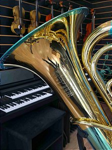 Tuba 4/4 HS Musical /R752 c/ 4 pistos (NOVA) #250216