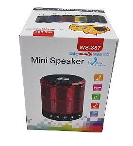 Mini Speaker Caixa de Som Bluetooth - WS 887