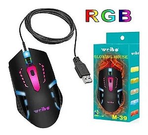 Mouse Gamer RGB Para Jogos / WEIBOM-39