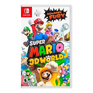 Jogo Super Mario 3D World + Bowser's Fury Nintendo Switch Mídia