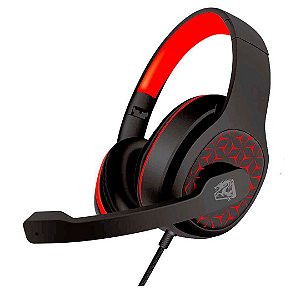 Headset Gamer ELG Emperor Entrada P2 e P3 com Arco Dobrável Preto/Vermelho - Multiplataforma