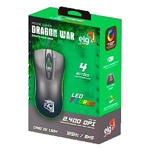 Mouse Elg Gamer Dragon War 2400DPI - ELG