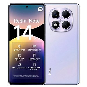 Smartphone Redmi Note 14 Pro 512gb/12gb de RAM, Câmera de 200Mp, Tela AMOLED 120Hz, Versão Global, Roxo - Xiaomi