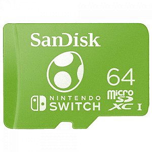 Cartão de Memória Micro SD Nintendo Switch Yoshi 64GB - Sandisk