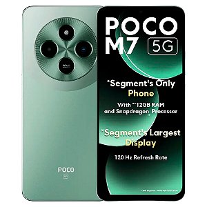 Smartphone Poco M7 5G 128GB/6GB RAM, Tela 120Hz, Câmera 50Mp, Versão Global, Verde - Xiaomi
