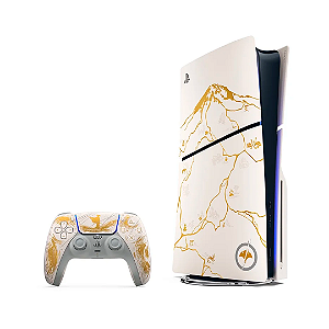Console Playstation 5 Slim SSD 1TB Edição Limitada Ouro Ghost of Yotei, Versão com Leitor - PS5 Slim Sony