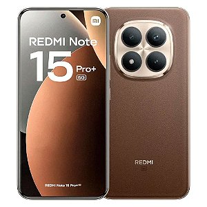 Smartphone Redmi Note 15 Pro Plus 5G 256gb/8gb de RAM, Câmera de 200Mp, Tela AMOLED 120Hz, Versão Global, Marrom - Xiaomi
