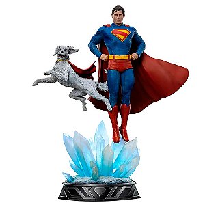 Estátua Superman e Krypto, Superman Legacy 1/10 - Iron Studios