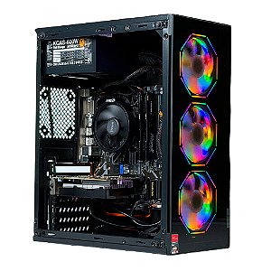 PC Gamer, Ryzen 5, 32GB Memoria RAM, SSD NVMe 512GB, Placa Mãe B450M Gigabyte, Placa de Vídeo RX 550