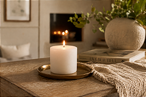Caixa com 6 velas 90g - Brancas