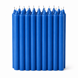 Vela palito 15 cm, 24g 12 cores - caixa com 24 pacotes c/ 8 velas cada