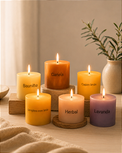Kit com 6 velas aromáticas 90g