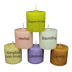Kit com 6 velas aromáticas 130g
