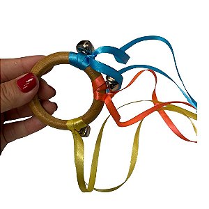 Argola de guizos infatis com fita