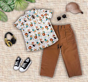 Conjunto "João" - Calça e Camisa - 6 meses a 3 anos