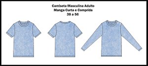 Camiseta Masculina Adulto - 38 a 56 - MOLDE DIGITAL