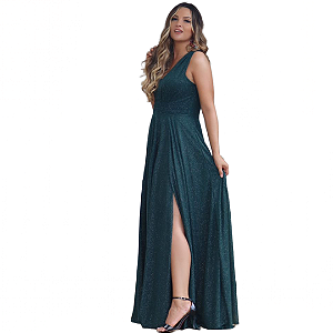 Vestido para Madrinha de Casamento Verde Esmeralda Longo