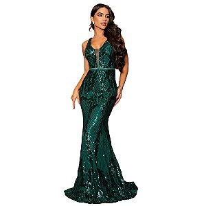 Vestido verde esmeralda formatura