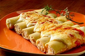 Canelone de Presunto e Queijo
