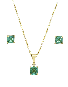 Conjunto de zircônia quadrada