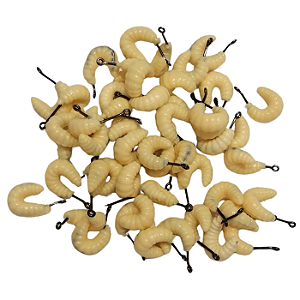 Isca Artificial Larva Bichinho da Laranja, Aromatizado C/ 10