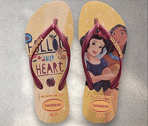 Chinelo Havaianas infantil slim Princesa