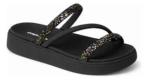 Sandália Papete Moleca Feminina Tiras Strass