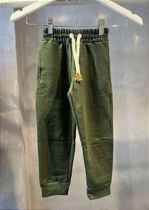 Calça Moletom com Punho - Verde Militar