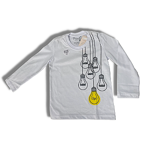 Camiseta Manga Longa Novas Ideias - Branca