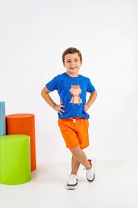 Conjunto T-Shirt + Short Moletinho - Raposa