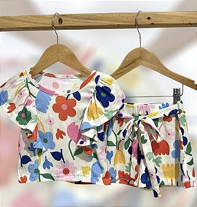 Conjunto Canelado Comfy: Blusinha + Short