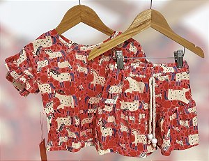 Conjunto Canelado Comfy: Blusinha + Short