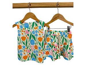 Conjunto Canelado Comfy: Regatinha + Short-Saia