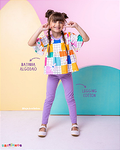 Conjunto Batinha + Legging Lilás Comfy