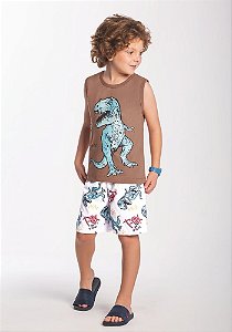 Conjunto Regata + Short Tactel Dino